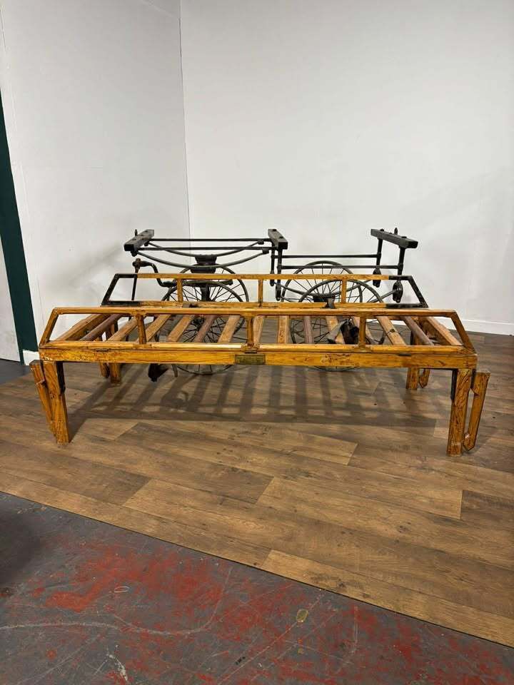 Victorian Wooden & Cast Iron Coffin Cart photo for sale