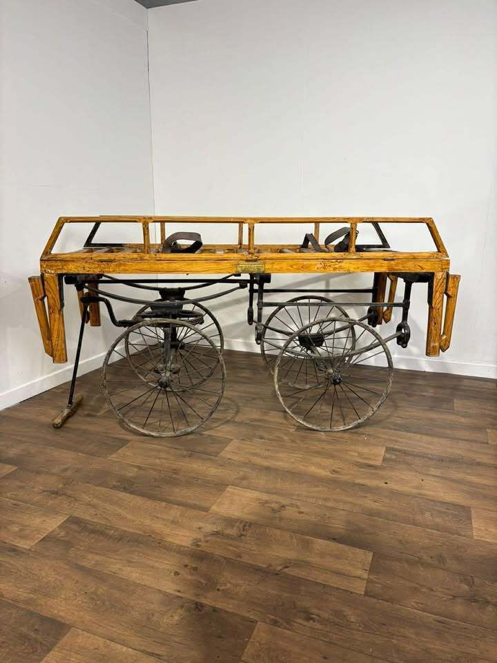Victorian Wooden & Cast Iron Coffin Cart photo 1599.0