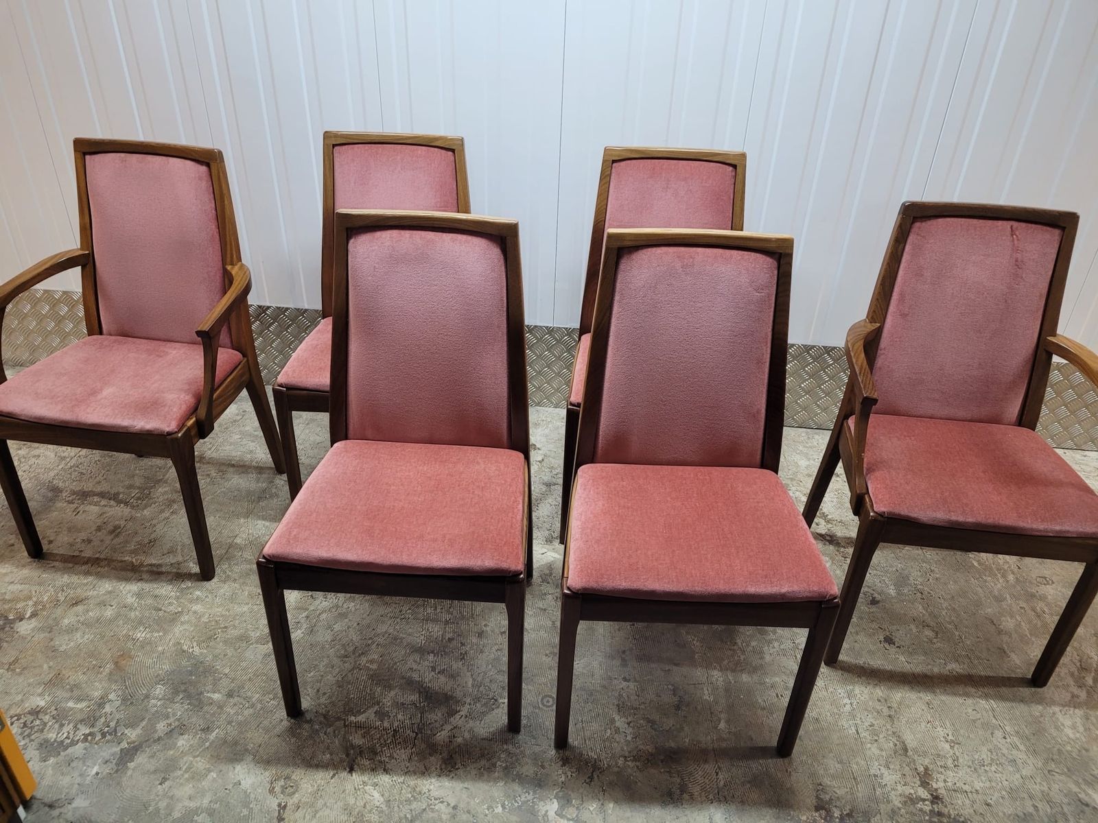 Extending Dining Table By James H Sutcliffe And Six Chairs By Nathan photo for sale
