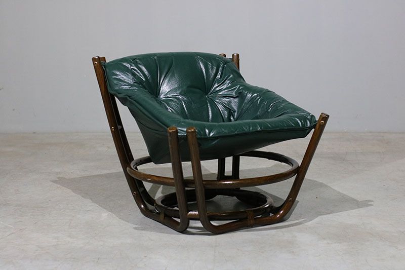 photo furniture Nordic Armchairs In Bamboo And Leather