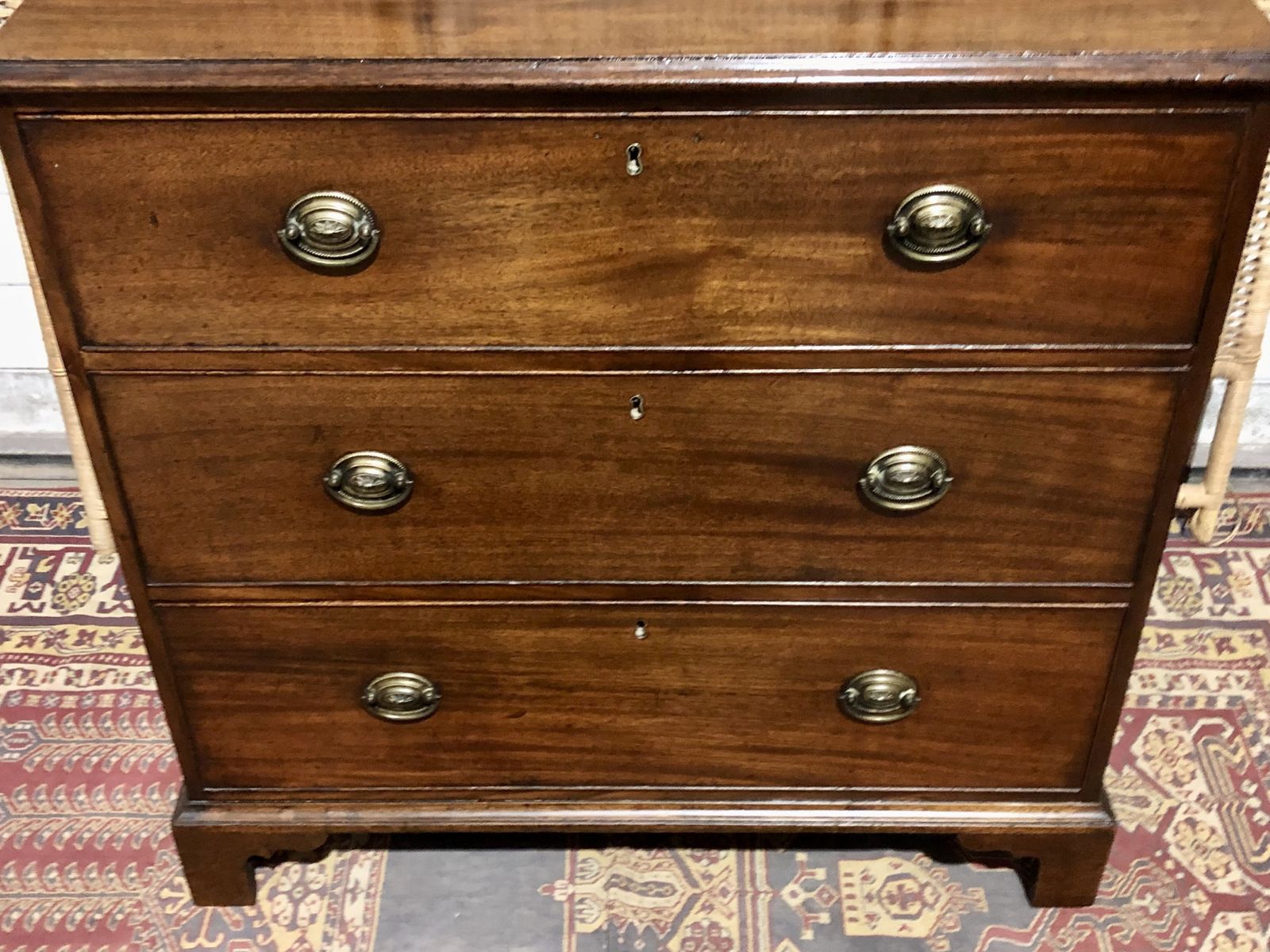 489.0 Handsome Small Georgian Mahogany Chest Of Drawers photo