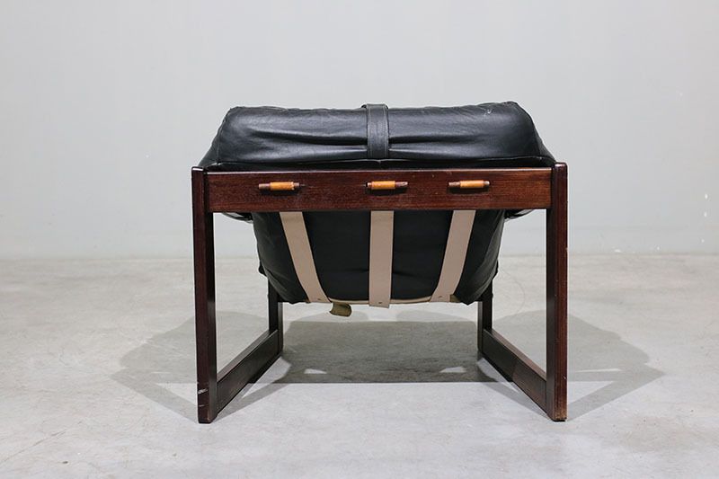 photo for sale Pair Of Percival Lafer Armchairs In Leather.