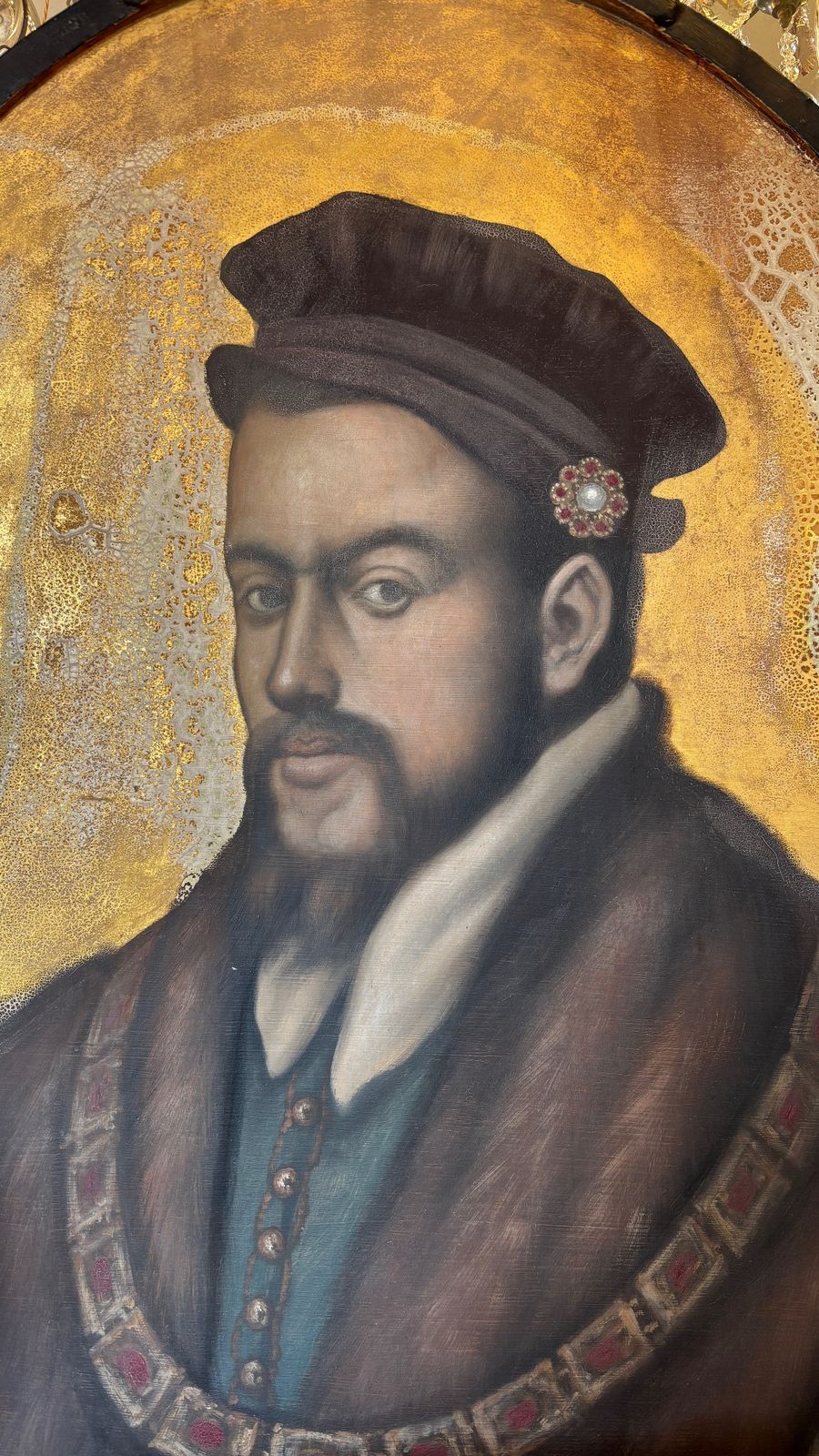“The Spaniard” Painted Metal & Gilded Pub Sign (Bnhp) photo for sale