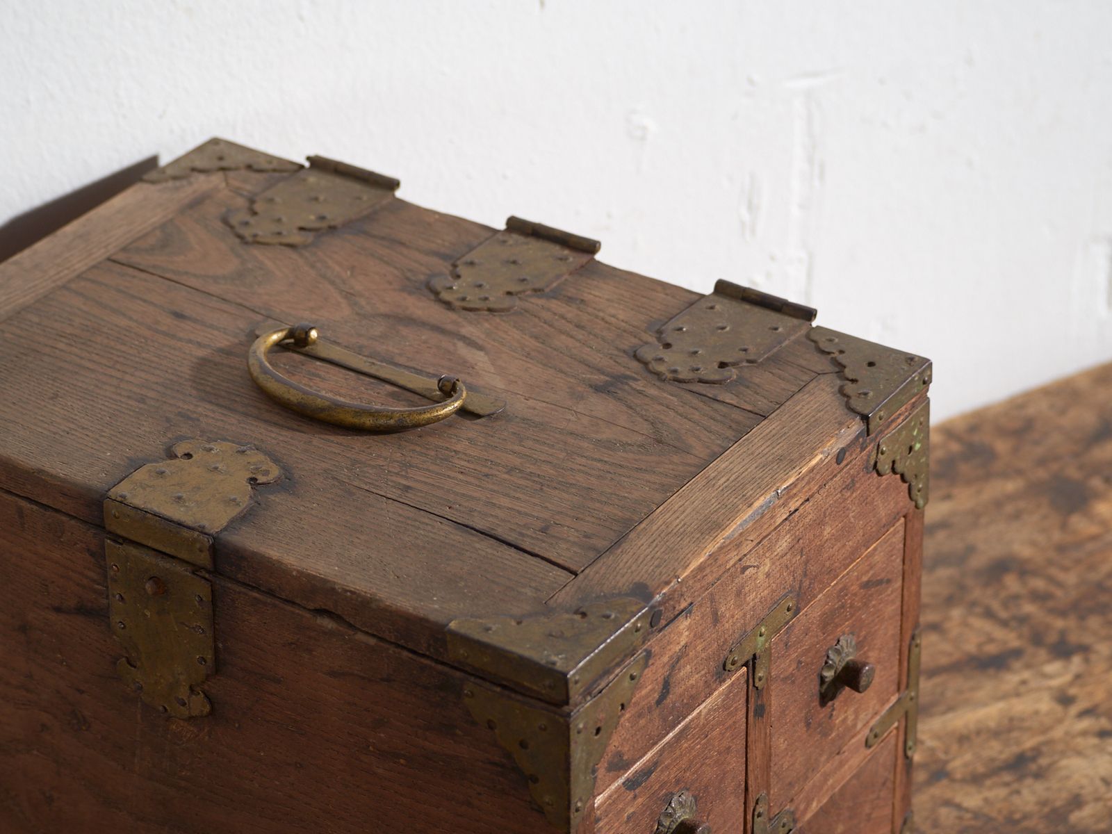 Antique Japanese Storage Box With Drawers And Hinged Lid – Early Showa Period (C.1928) photo furniture