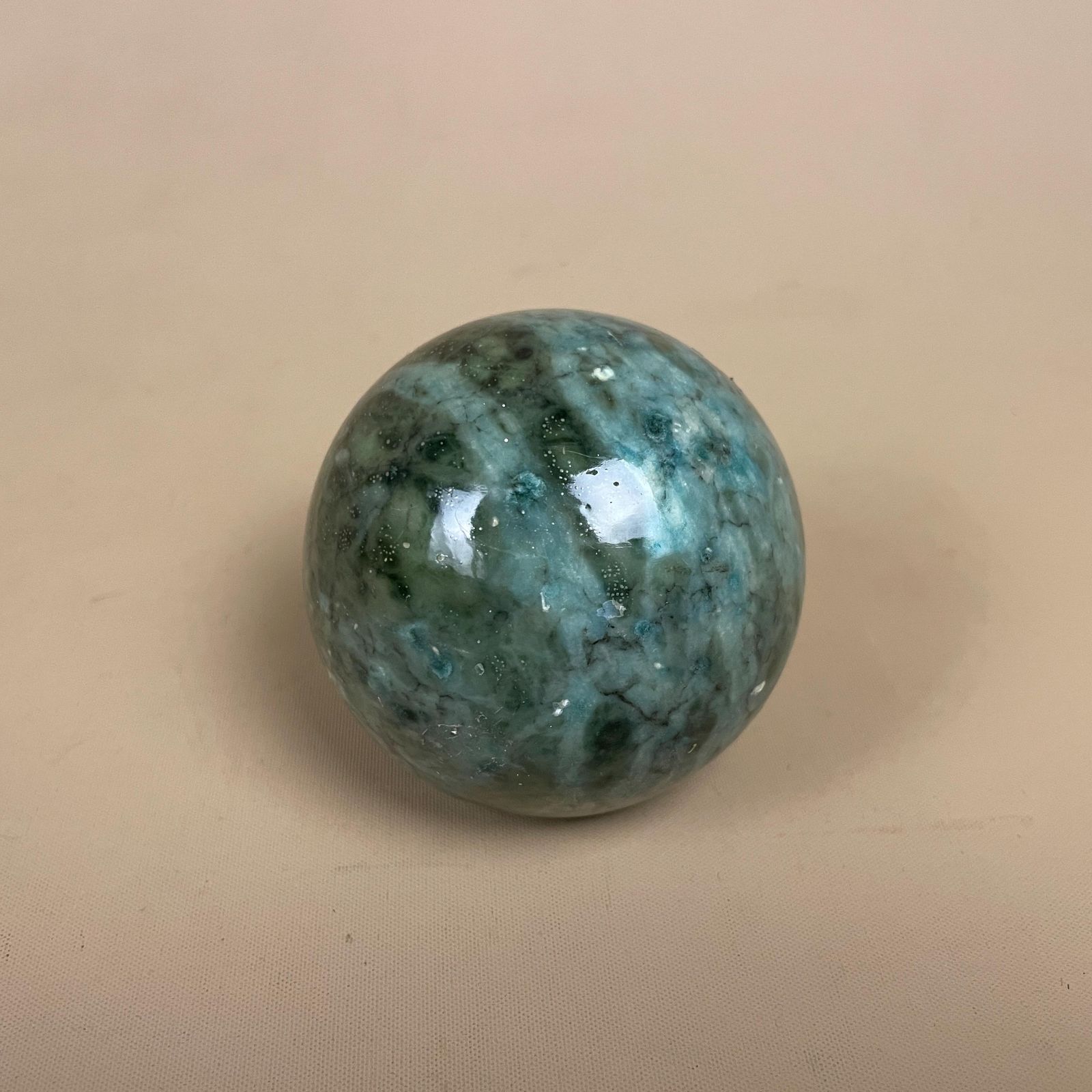 Green Marble Paperweight Natural Polished Decorative Orb Round Ball Ornament Onyx Table Display Decor Desk Stone Sphere Paper Weight