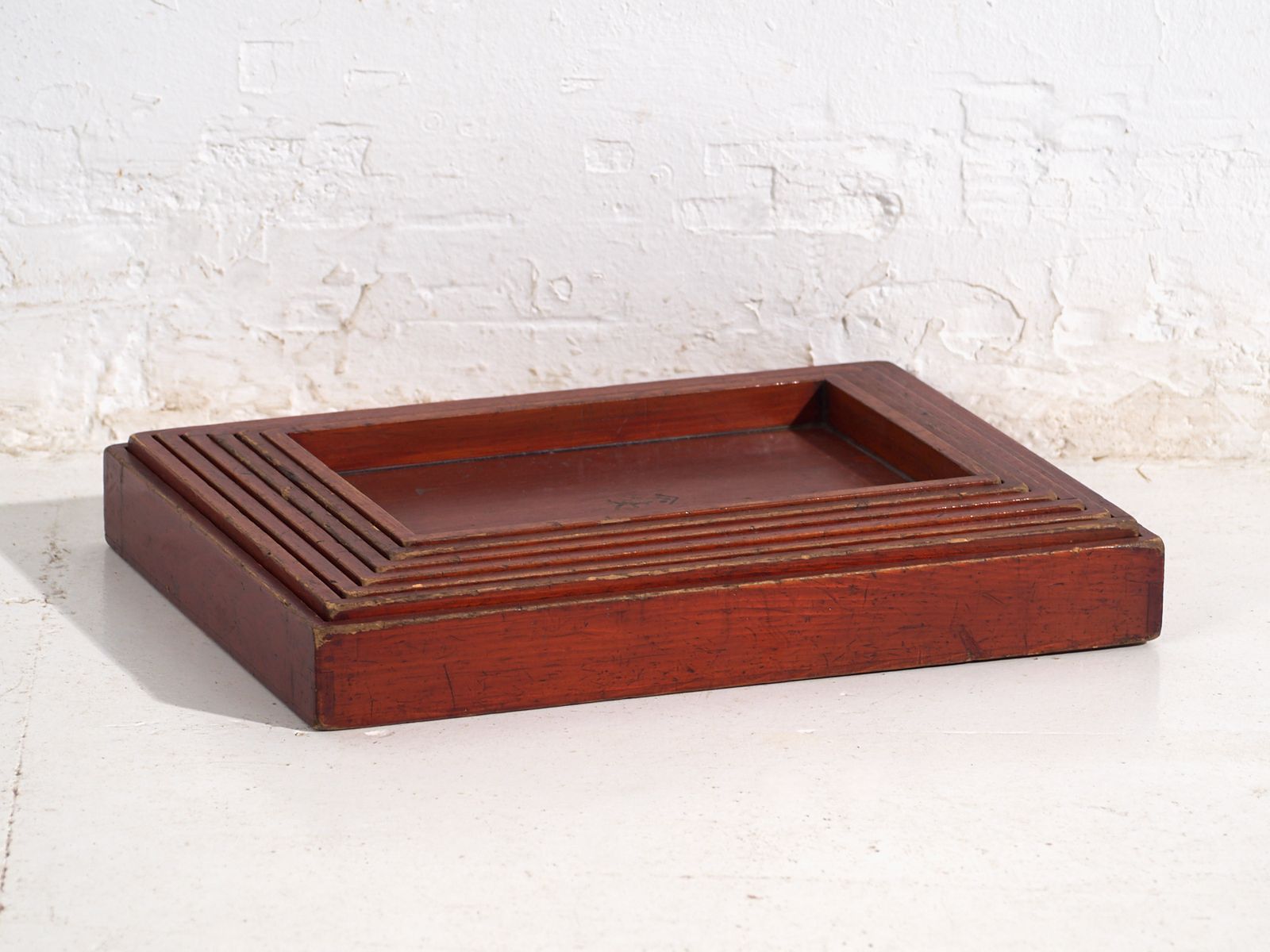 photo for sale Antique Japanese Wooden Serving Trays Set Of 7 – Taishō–Showa Period (C.1910–1940)