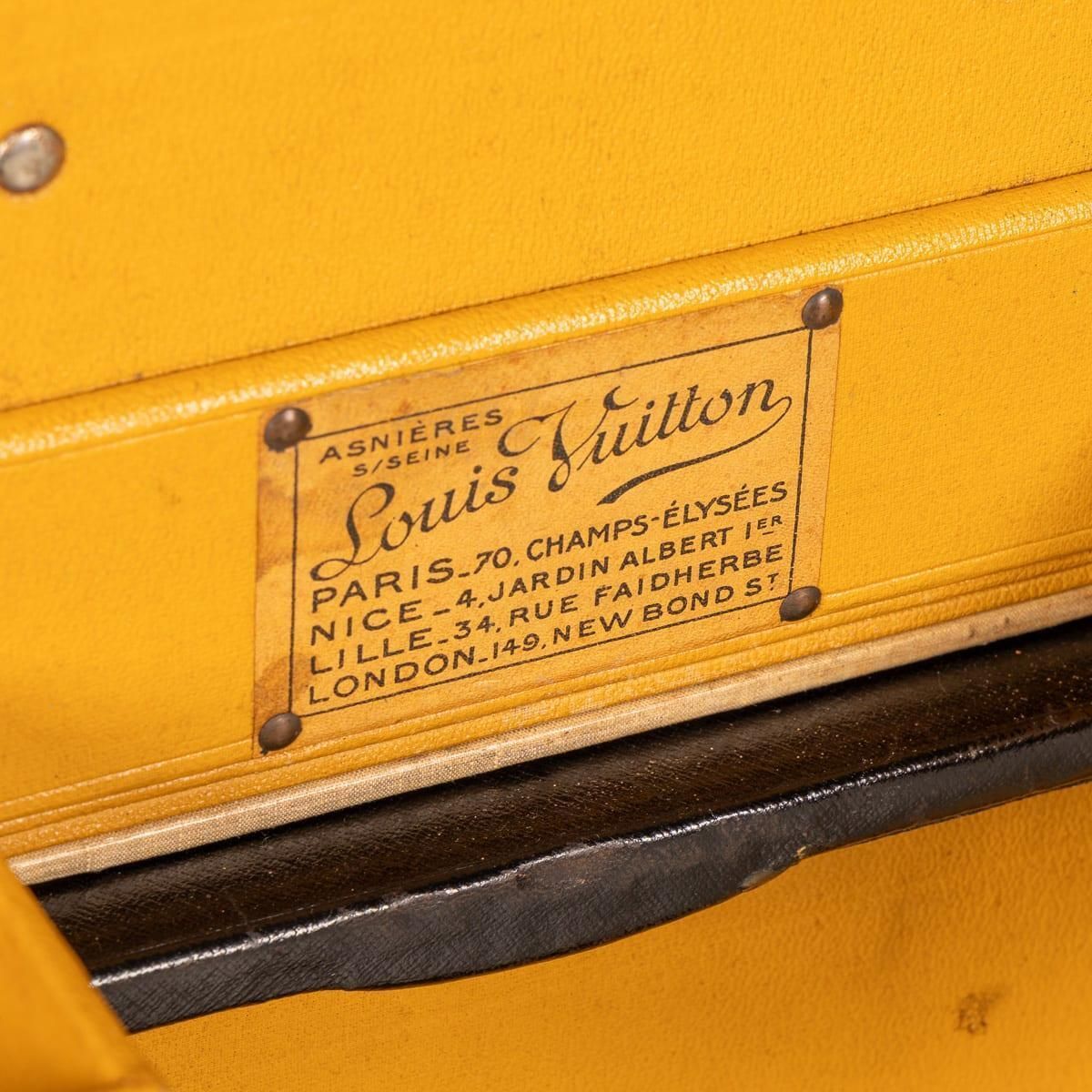 photo vintage Antique 20thc Louis Vuitton 'Malle Secretaire' Desk Trunk In Monogram Canvas