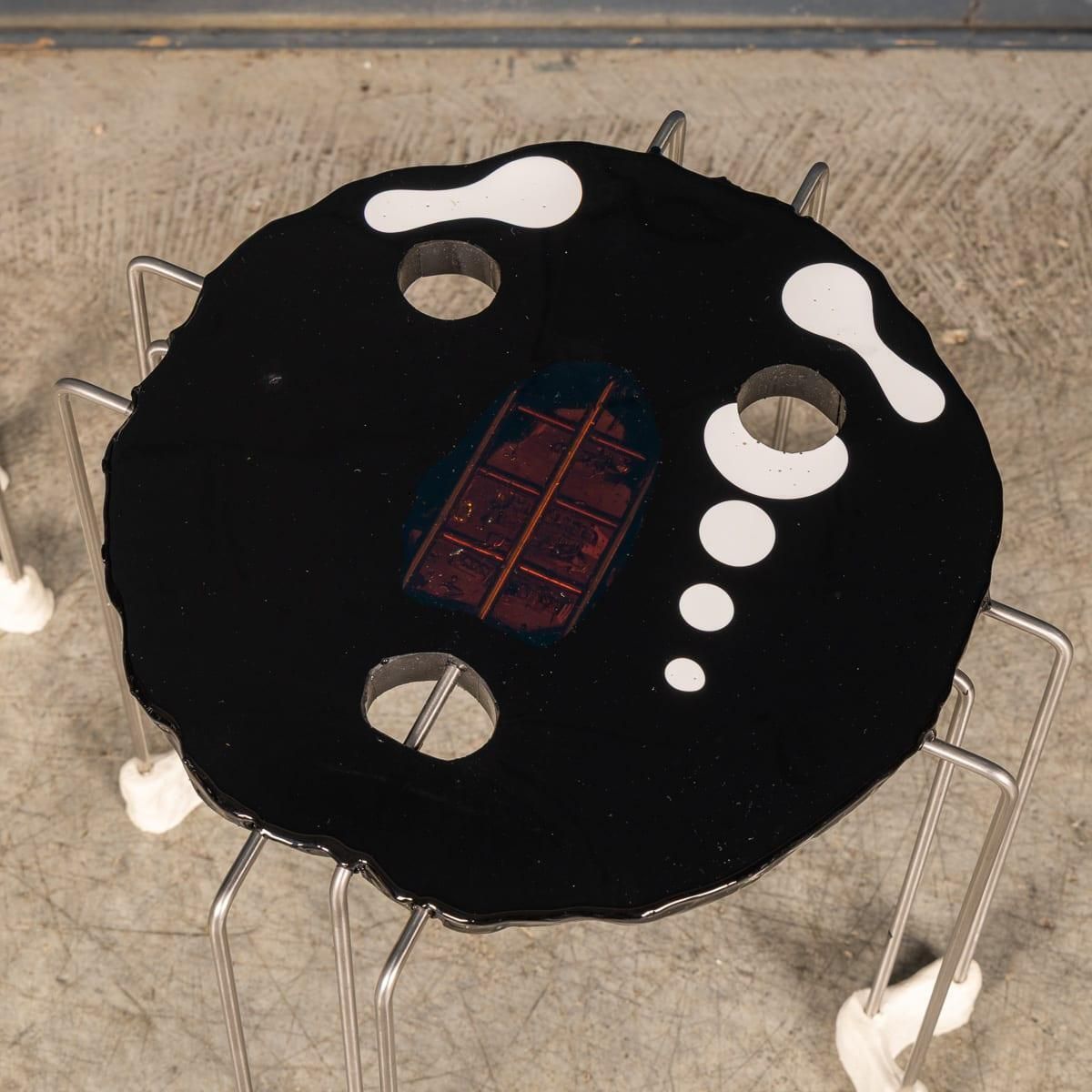 Gaetano Pesce Sculptural Coffee Tables In Black Resin, Fish Design photo buy