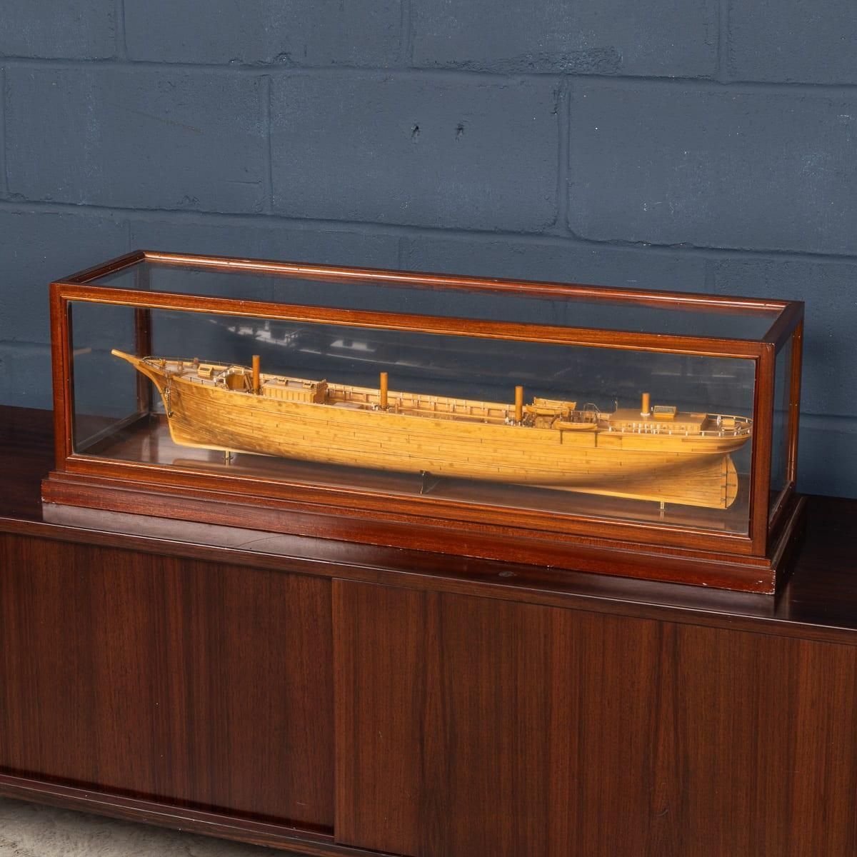 20thc Maritime Club House Cased Planked & Framed Ship Model By A. Kausen C.1934 photo for sale