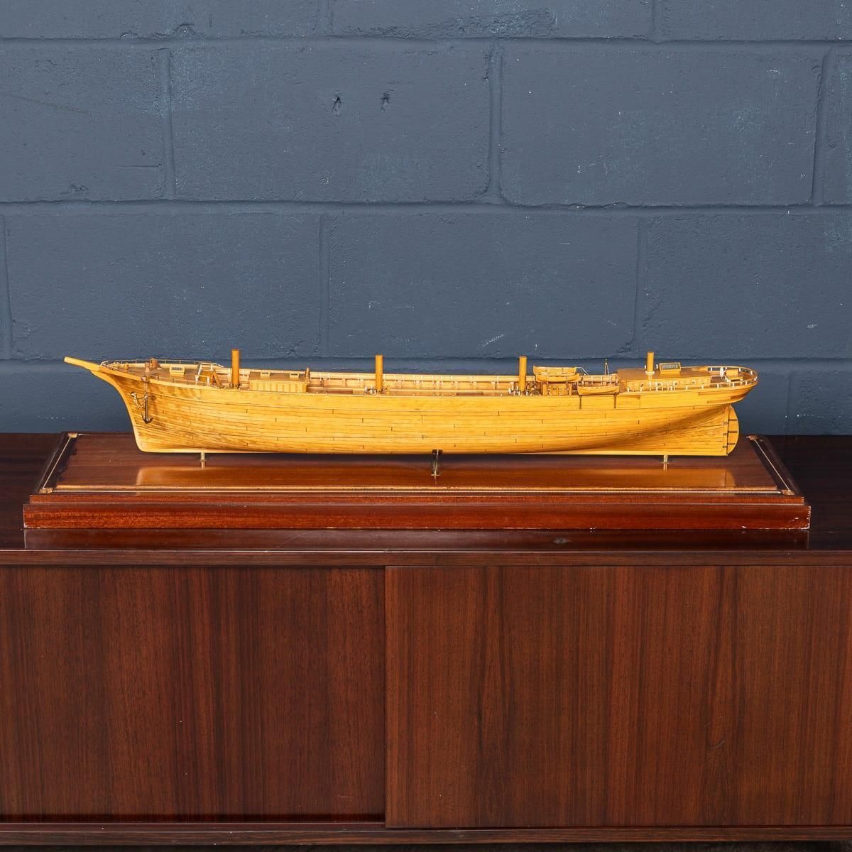 20thc Maritime Club House Cased Planked & Framed Ship Model By A. Kausen C.1934 photo Home Decor