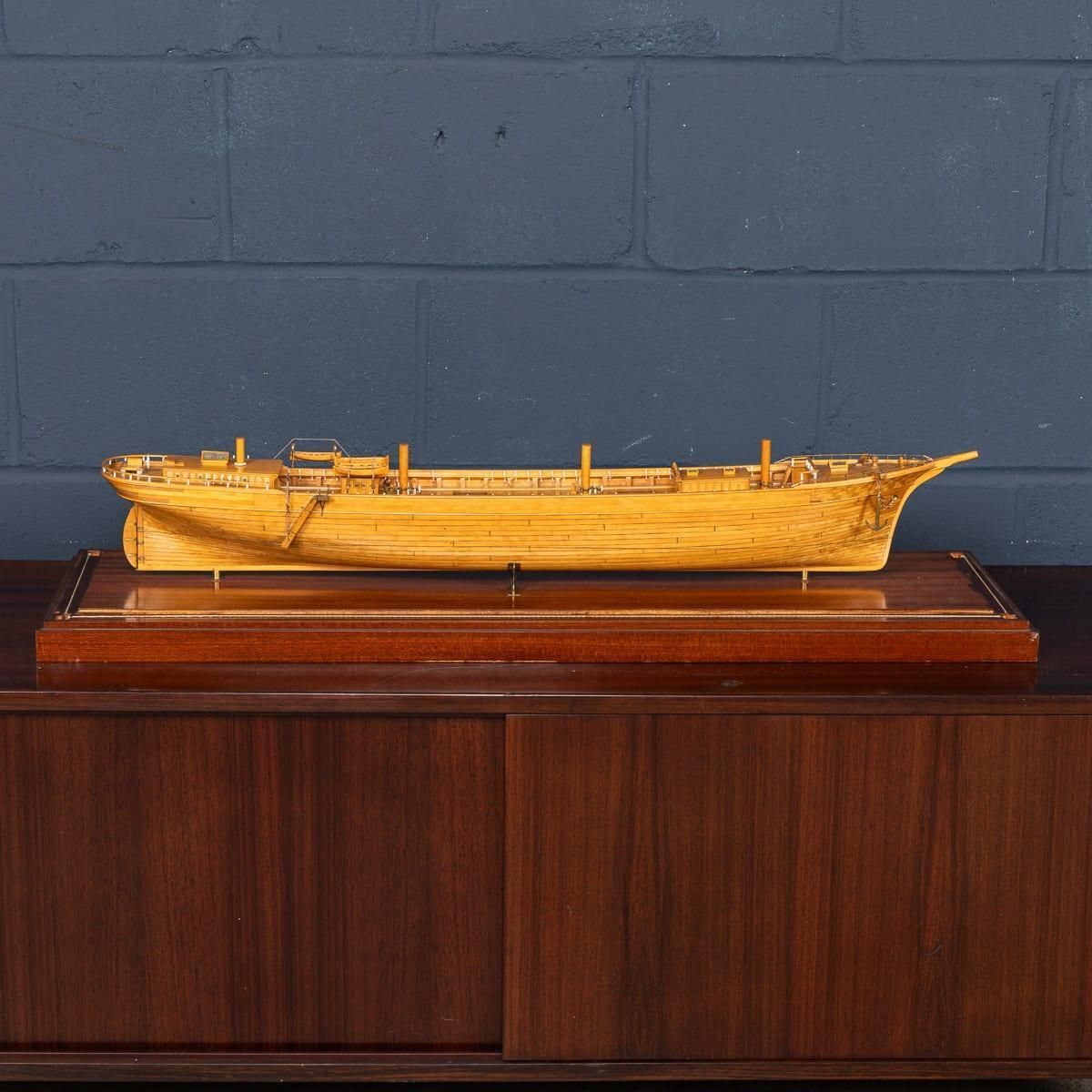 20thc Maritime Club House Cased Planked & Framed Ship Model By A. Kausen C.1934 photo 3458.0