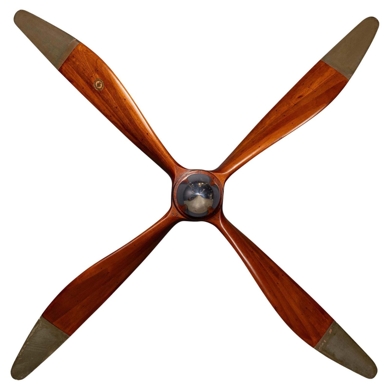 Antique 20thc Wwi British R.A.F. Fe8 Fighter Plane Four Blade Propeller C.1916