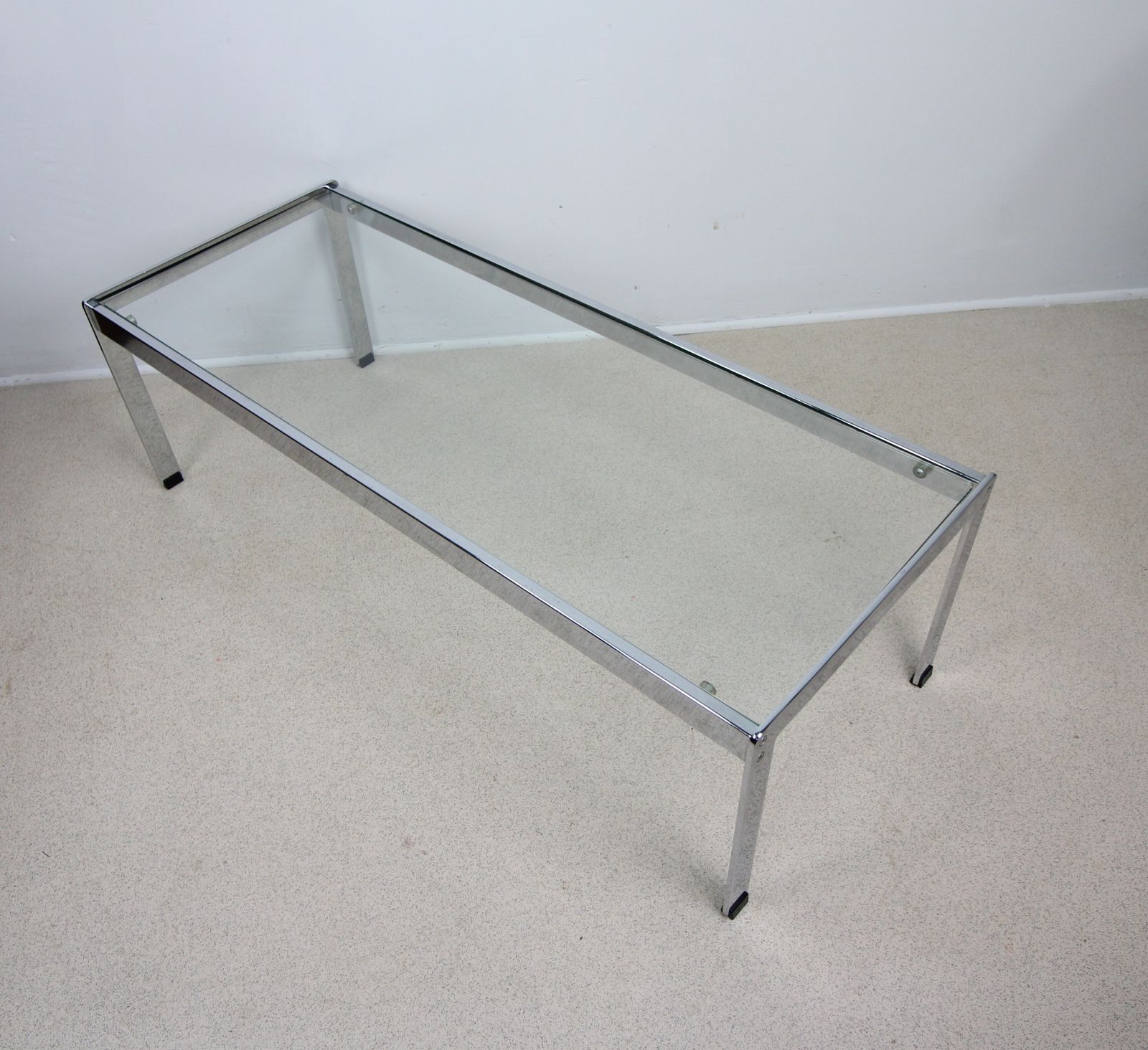 Merrow Associates Chrome & Glass Coffee Table photo 425.0