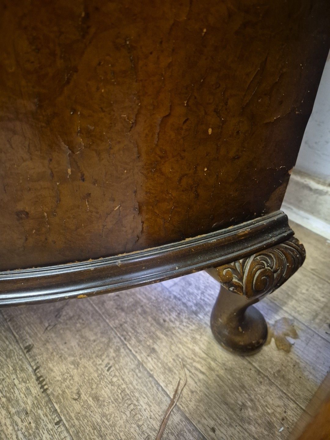 photo buy Early 20thc Burr Walnut Demi Lune Side Cocktail Drinks Cabinet By G & F