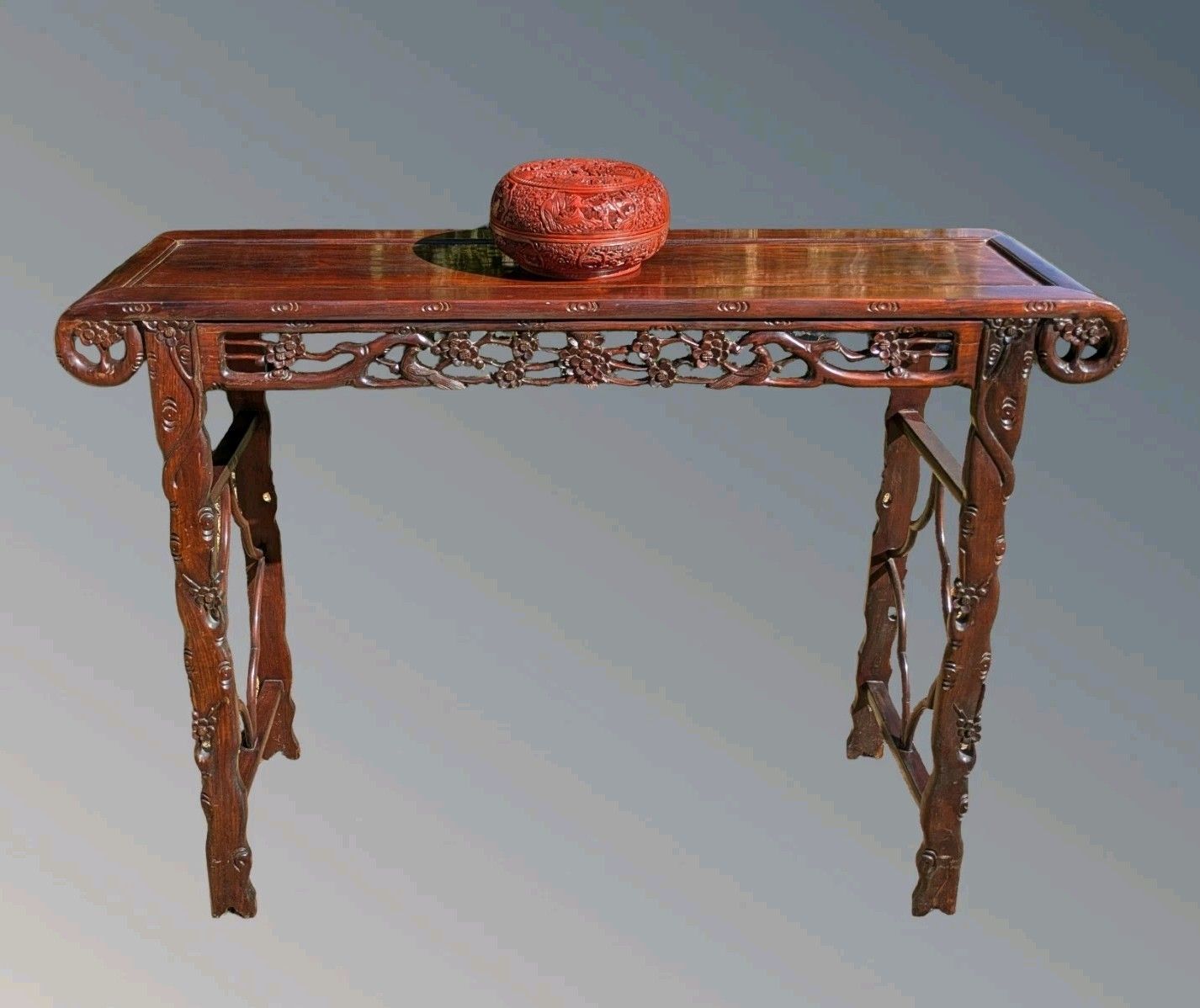 Fine Antique Carved Chinese Altar Table Rosewood
