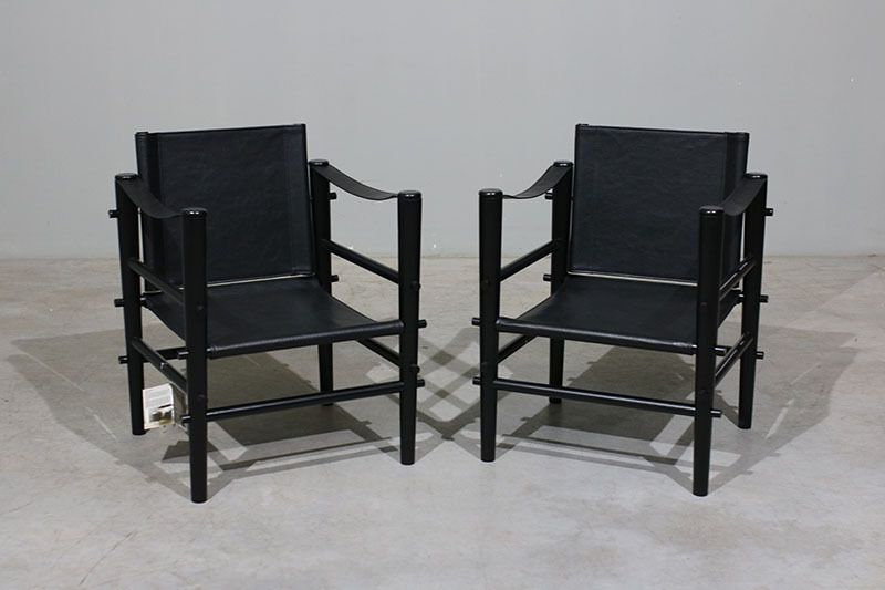 Pair Of Safari Armchairs In Bamboo photo for sale
