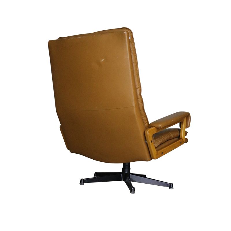 Andre Vandenbeuck Armchair In Leather. photo for sale