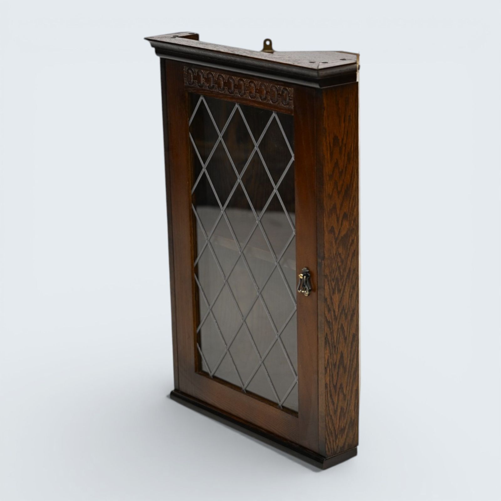 Old Charm Style Hanging Corner Display Cabinet Leaded Glass Free Delivery* photo for sale