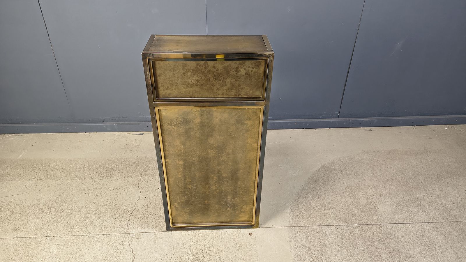 Vintage Brass Bar Counter By Belgochrom, 1970s photo furniture