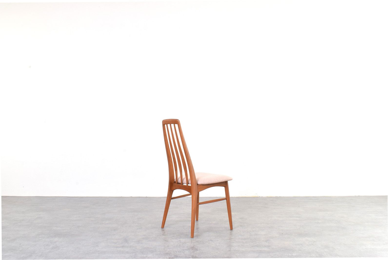 Mid Century Teak & Wool Eva Dining Chairs By Niels Koefoed For Koefoed Hornslet, 1960s, Set Of 4 photo buy