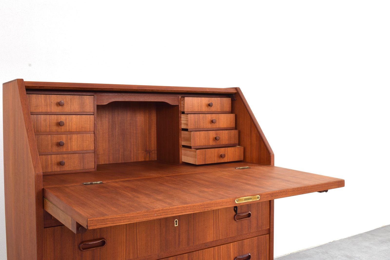 1250.0 Mid Century Danish Teak Secretary, 1960s. photo