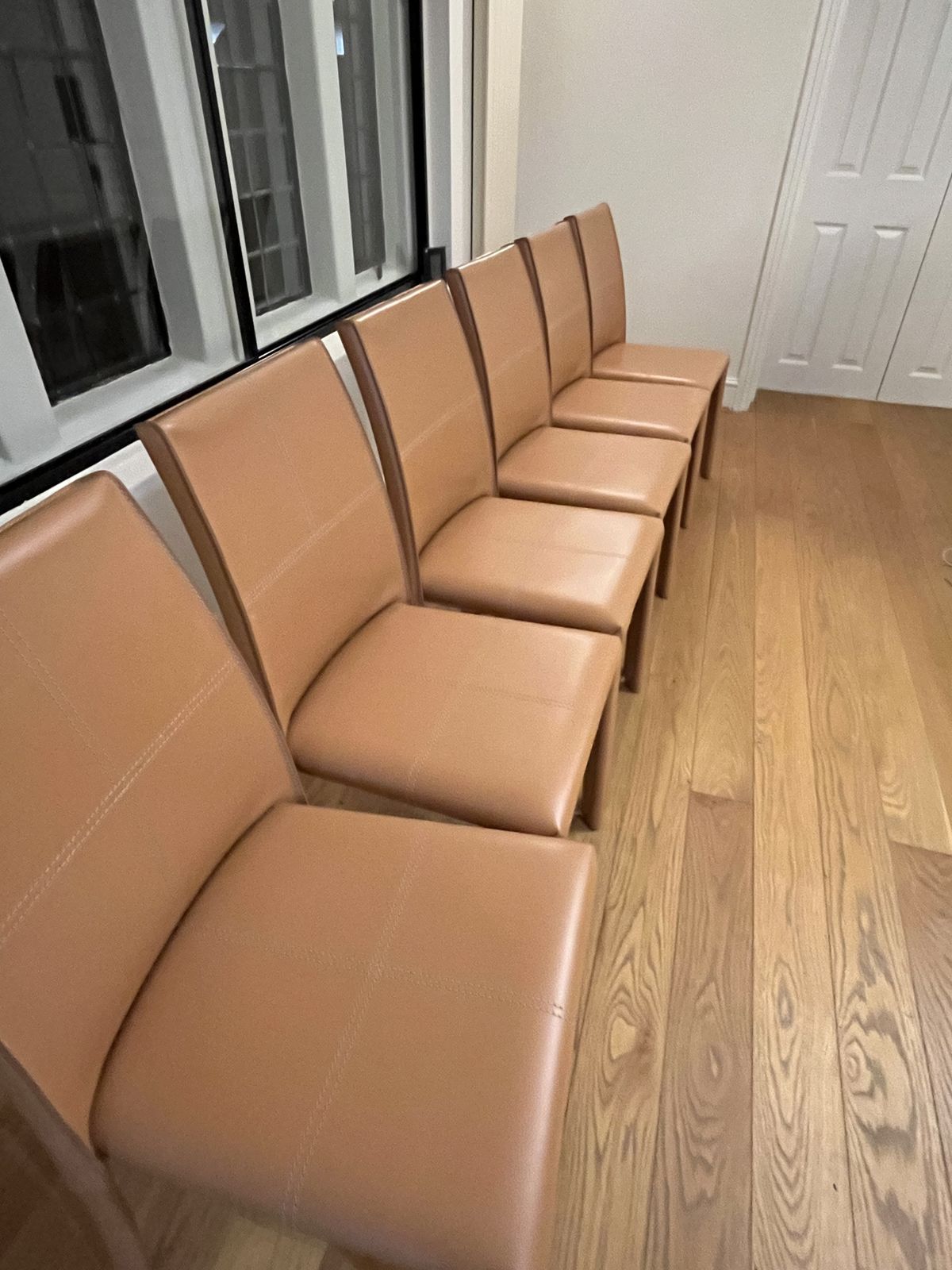 Roche Bobois Leather 'Kios' Dining Chairs   Set Of 6 photo for sale