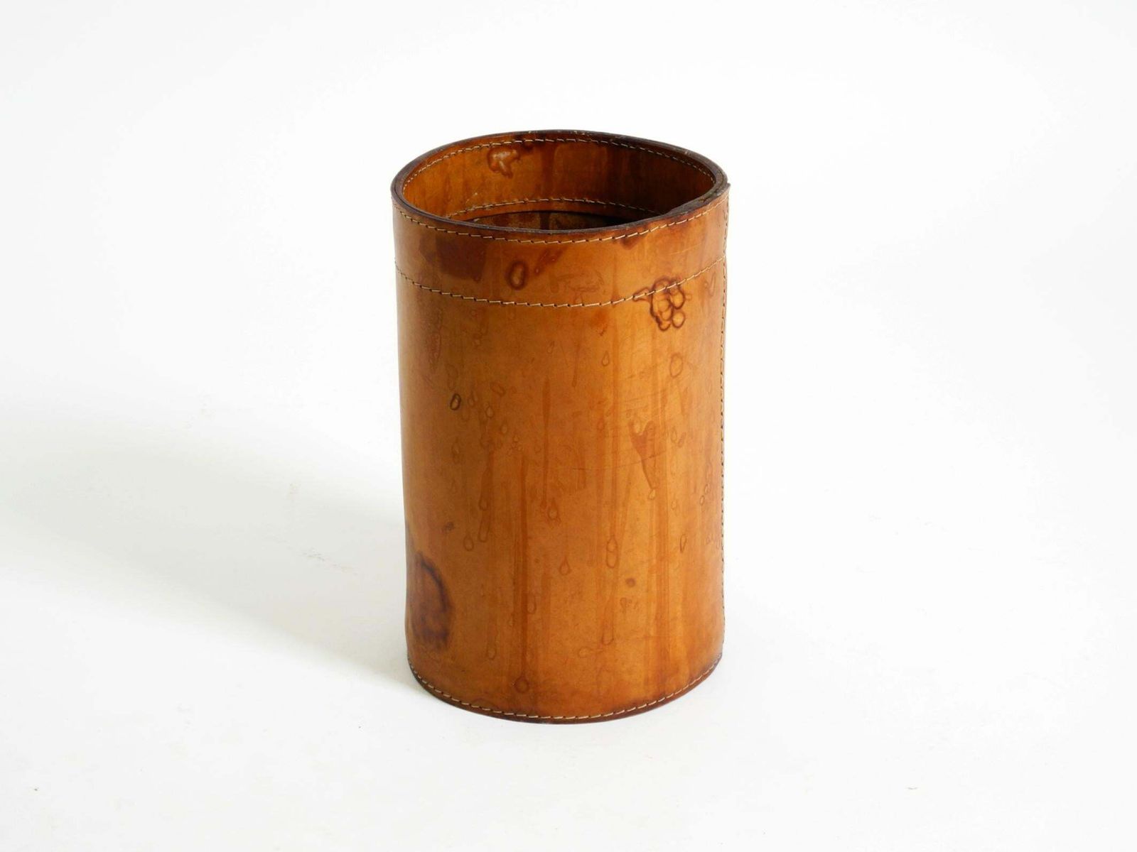 Beautiful 1960s Leather Paper Bin By Torben ørskov & Co Denmark photo for sale