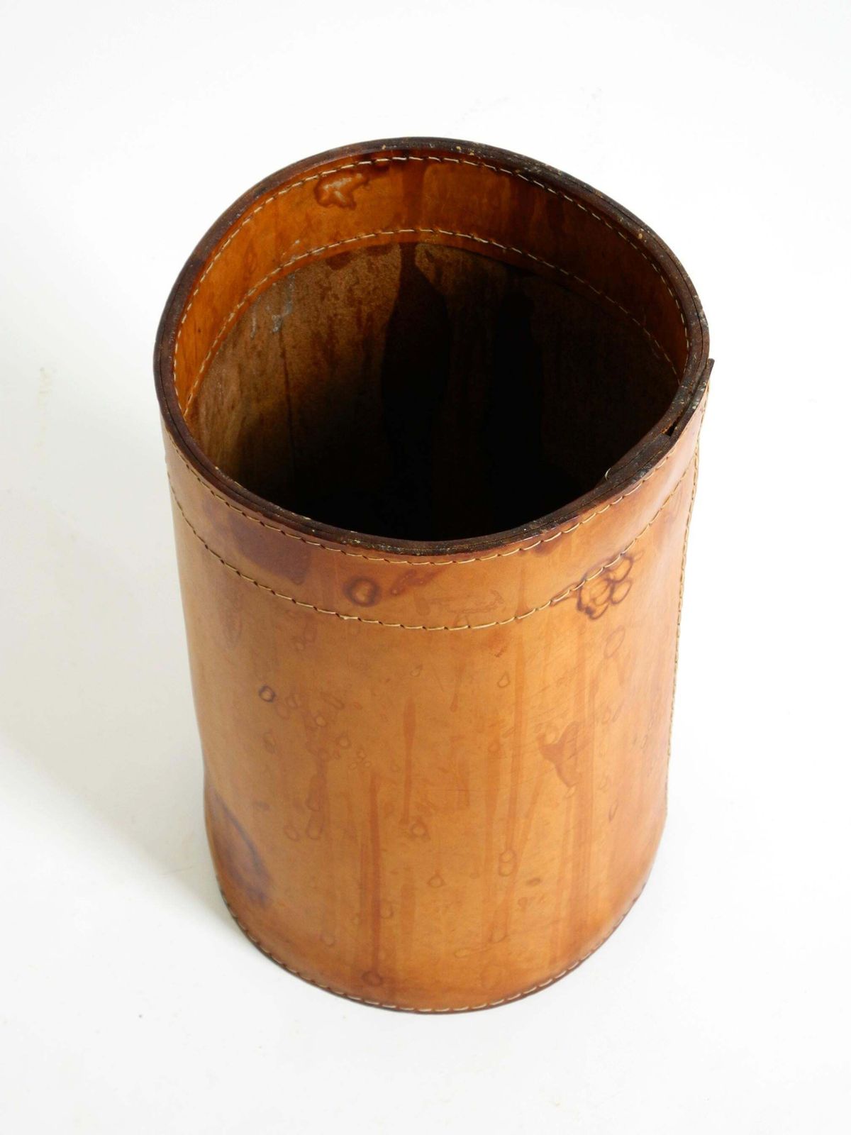 Beautiful 1960s Leather Paper Bin By Torben ørskov & Co Denmark photo vintage