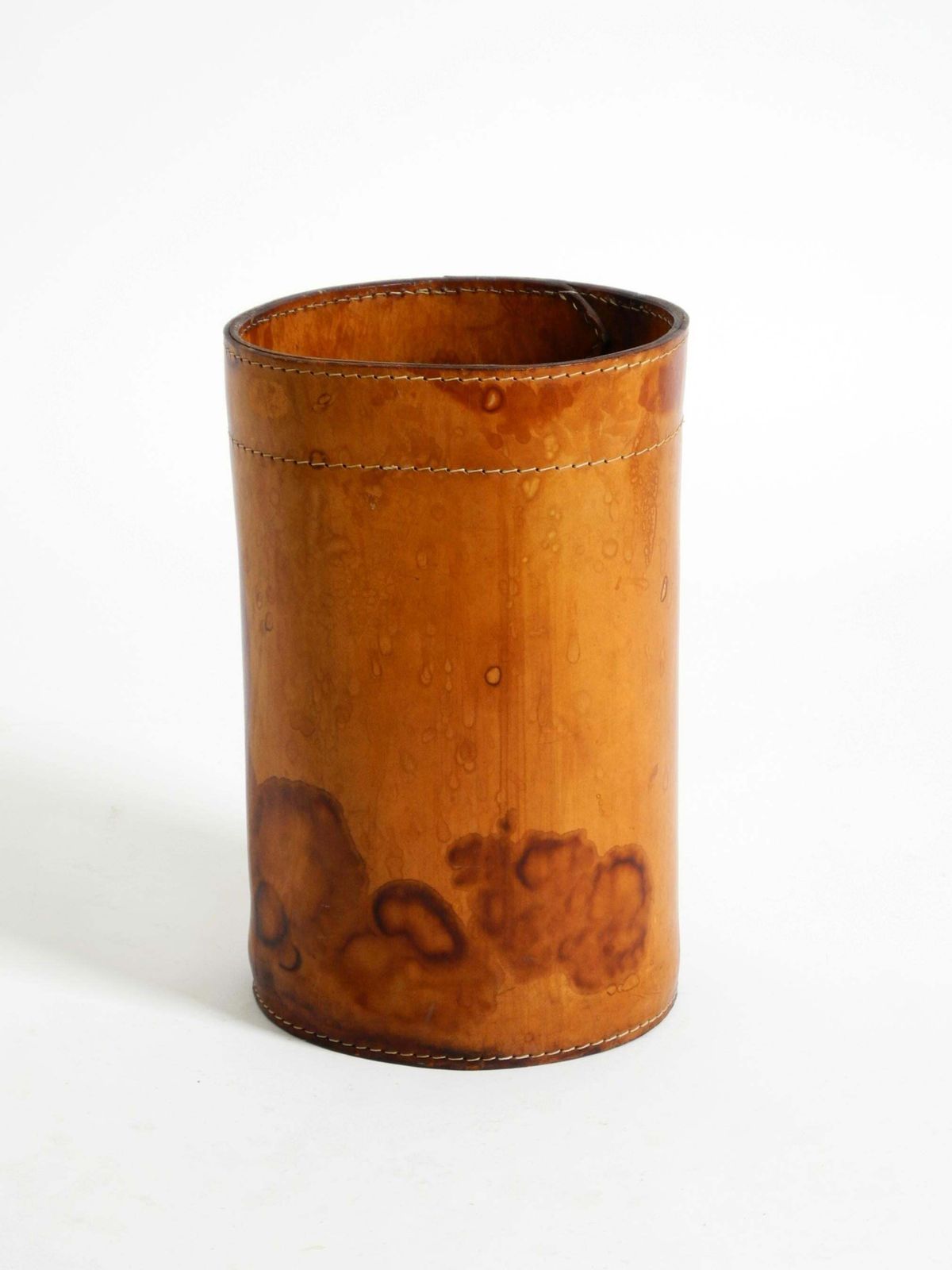 photo for sale Beautiful 1960s Leather Paper Bin By Torben ørskov & Co Denmark