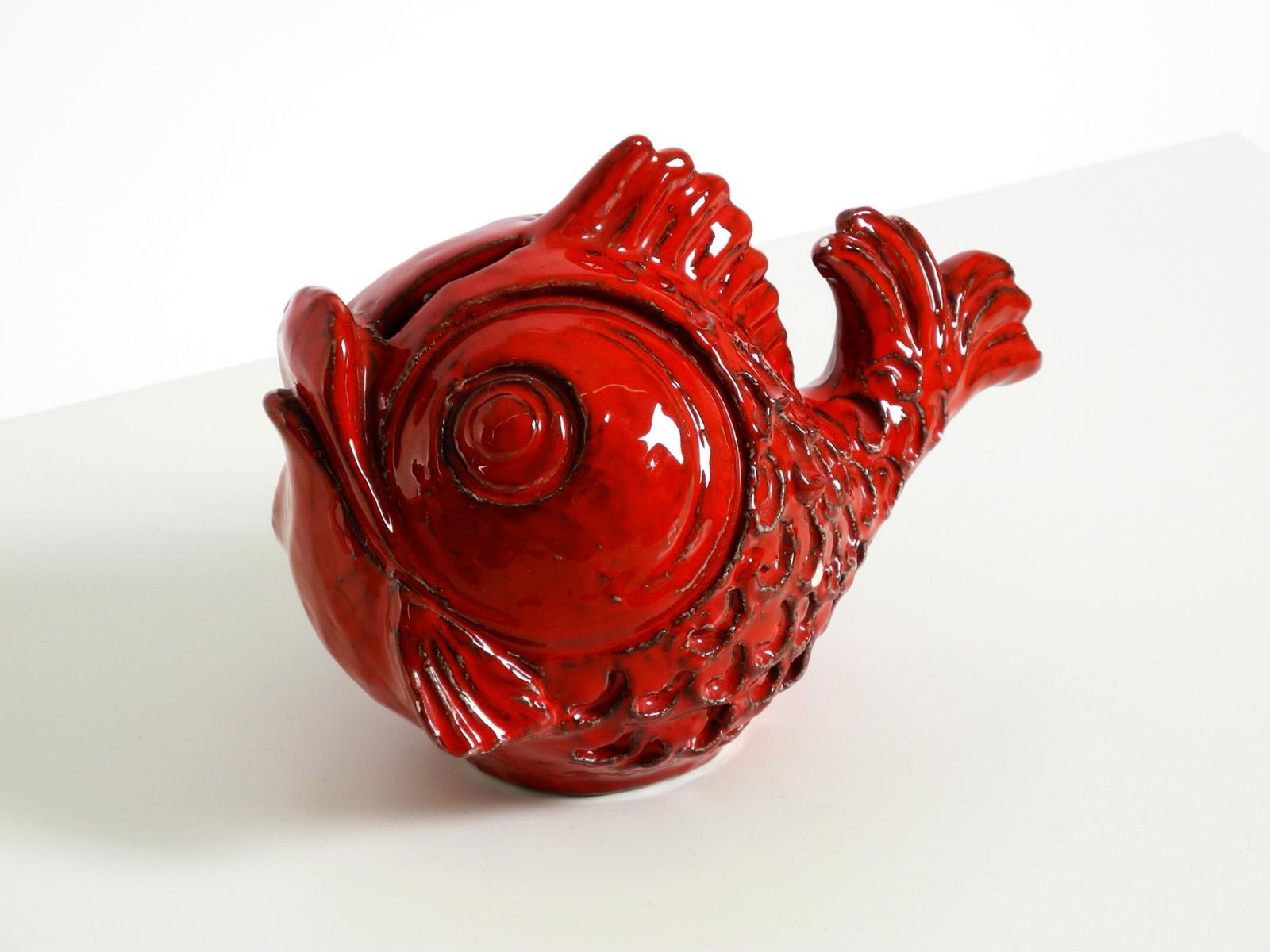 photo furniture Beautiful 1960s Ceramic Fish Money Box By Aldo Londi For Bitossi Italy