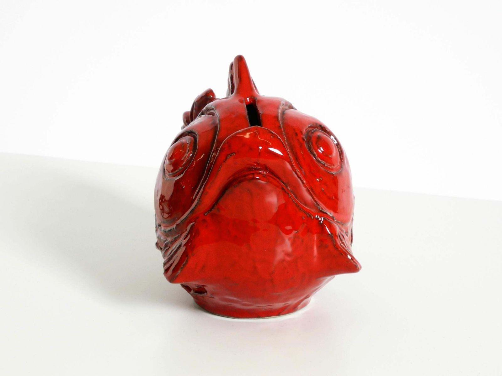 photo vinterior Beautiful 1960s Ceramic Fish Money Box By Aldo Londi For Bitossi Italy