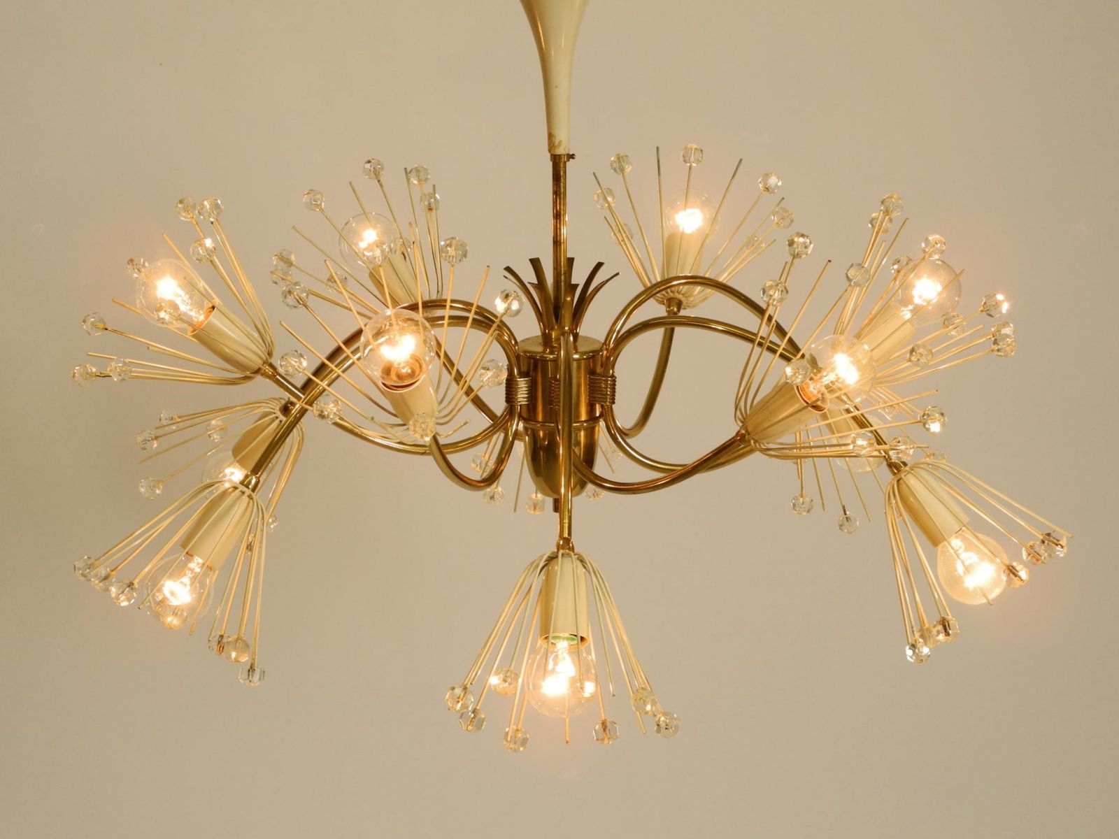 Beautiful Brass Chandelier By Emil Stejnar For Rupert Nikoll photo buy