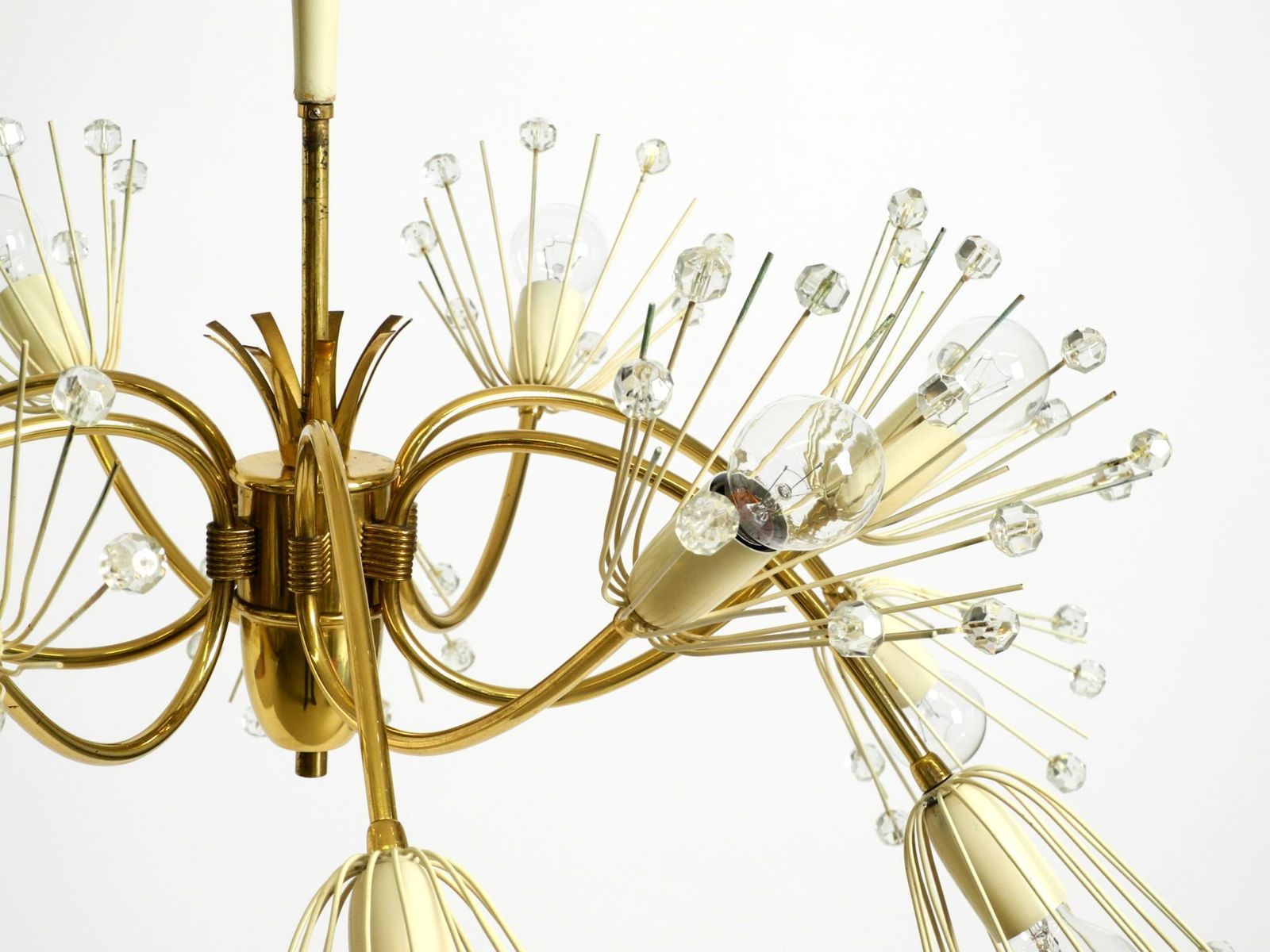 Beautiful Brass Chandelier By Emil Stejnar For Rupert Nikoll photo vintage