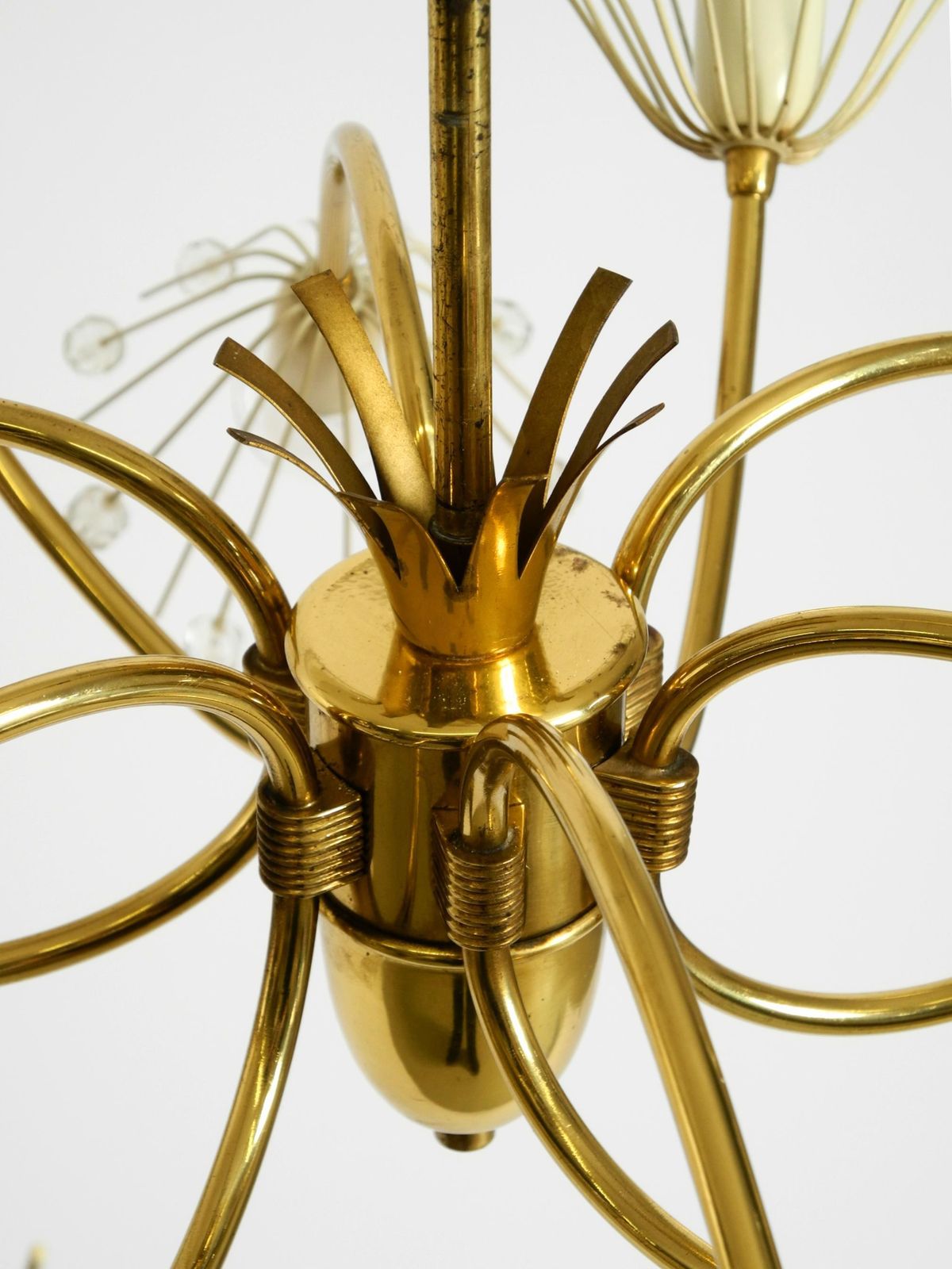 1822.0 Beautiful Brass Chandelier By Emil Stejnar For Rupert Nikoll photo