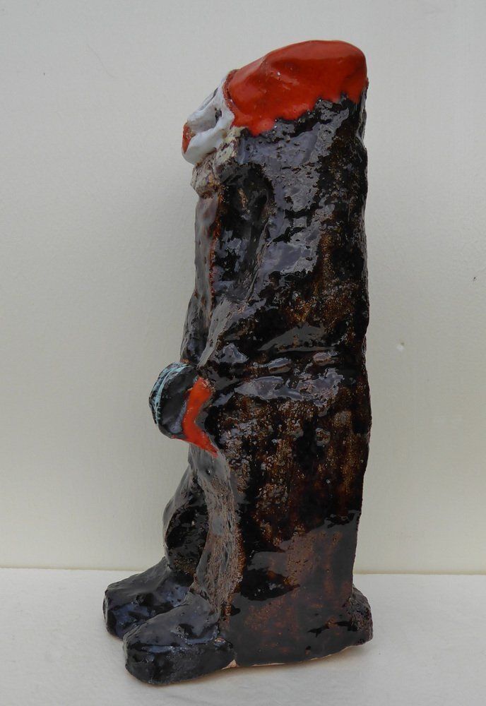 Belgian Brutalist Cubist Clown Sculpture In Ceramic, 1960s photo furniture