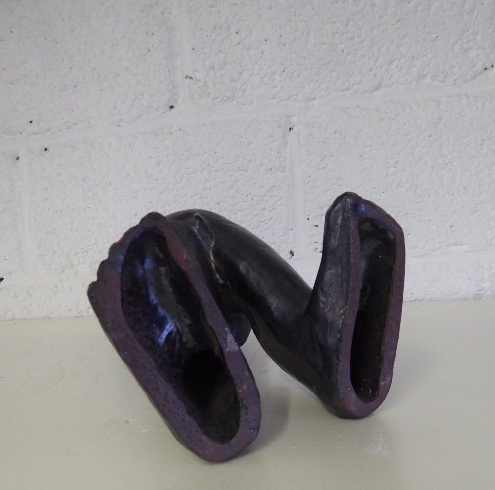 Art Ceramic Boy Sculpture Attributed To Elie Van Damme For Perignem, 1960s photo