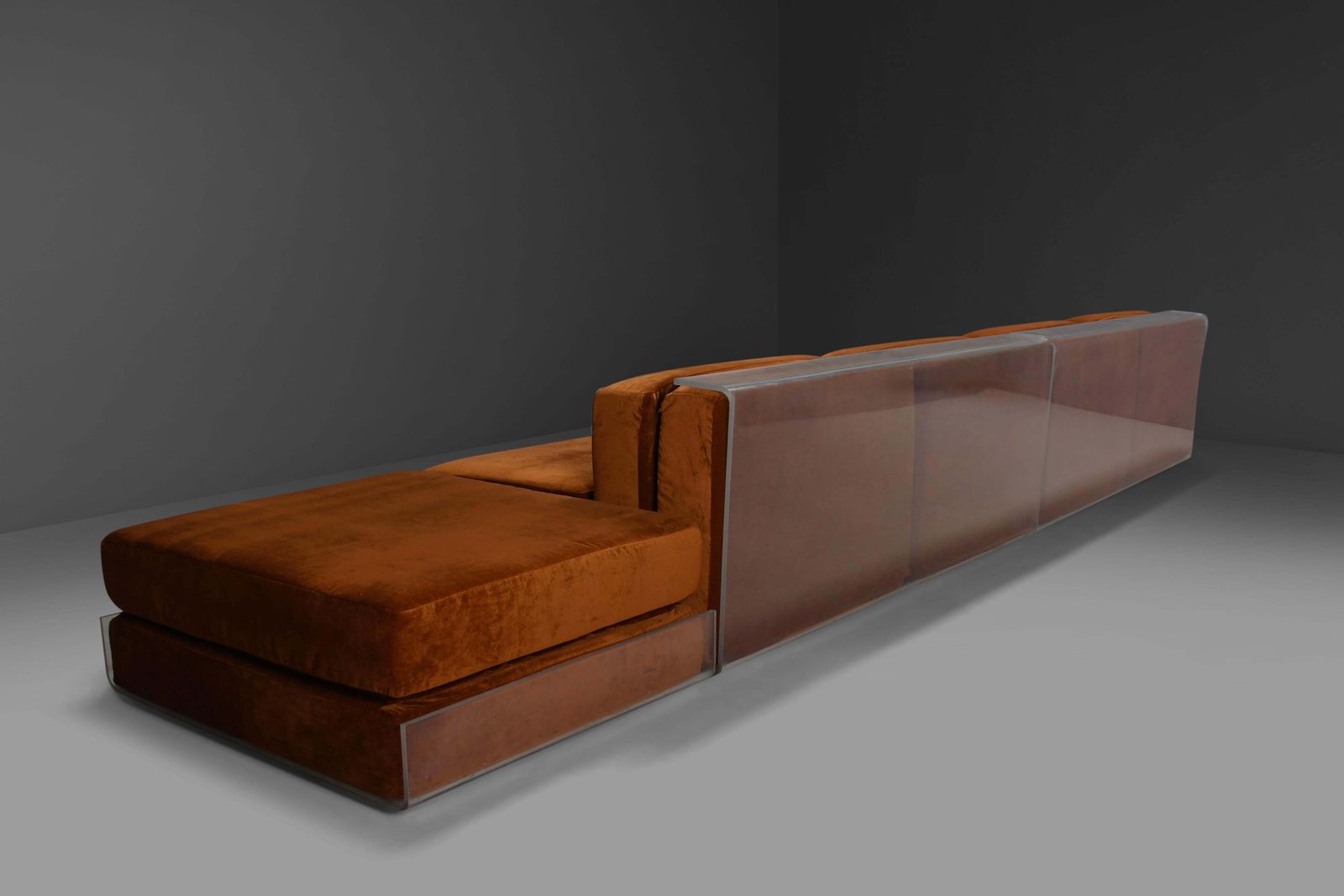 Rare Lucite Sectional Sofa By Roberto Monsani For Acerbis, Italy 1975 photo Furniture