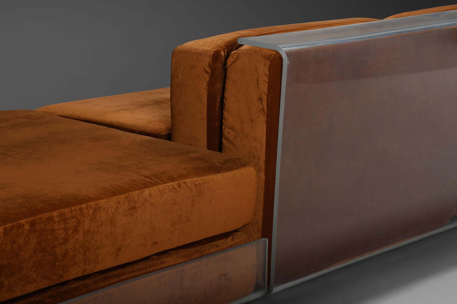 Rare Lucite Sectional Sofa By Roberto Monsani For Acerbis, Italy 1975 photo 19818.0