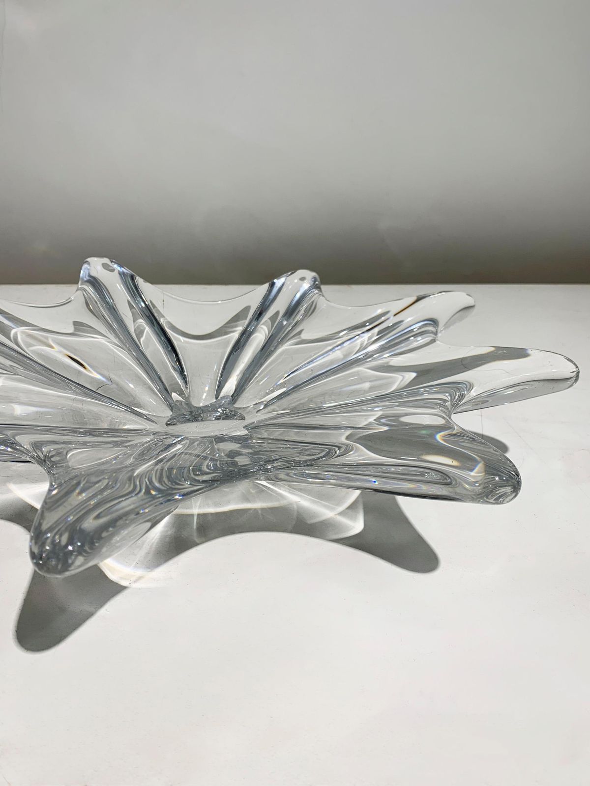 photo furniture Mid Century Modern Baccarat "Stella" Crystal Starfish Centerpiece Bowl, France
