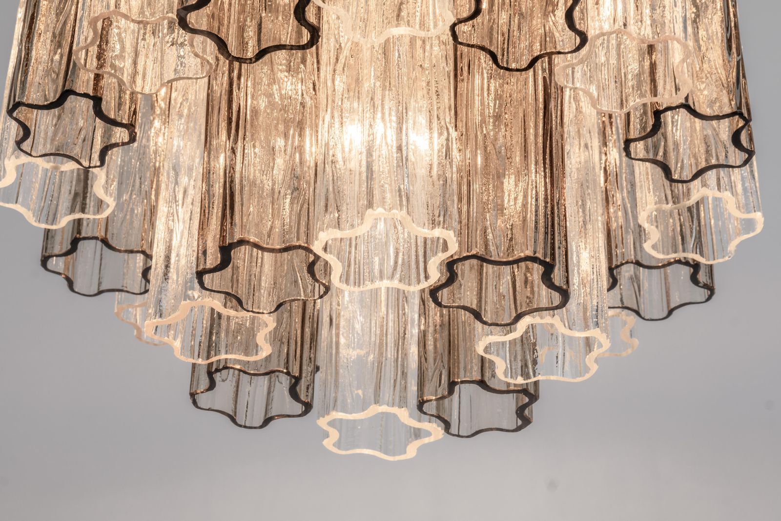 1 Of 2 Tronchi Murano Glass Flush Mount Light By Venini For Kalmar, Austria, 60s photo buy