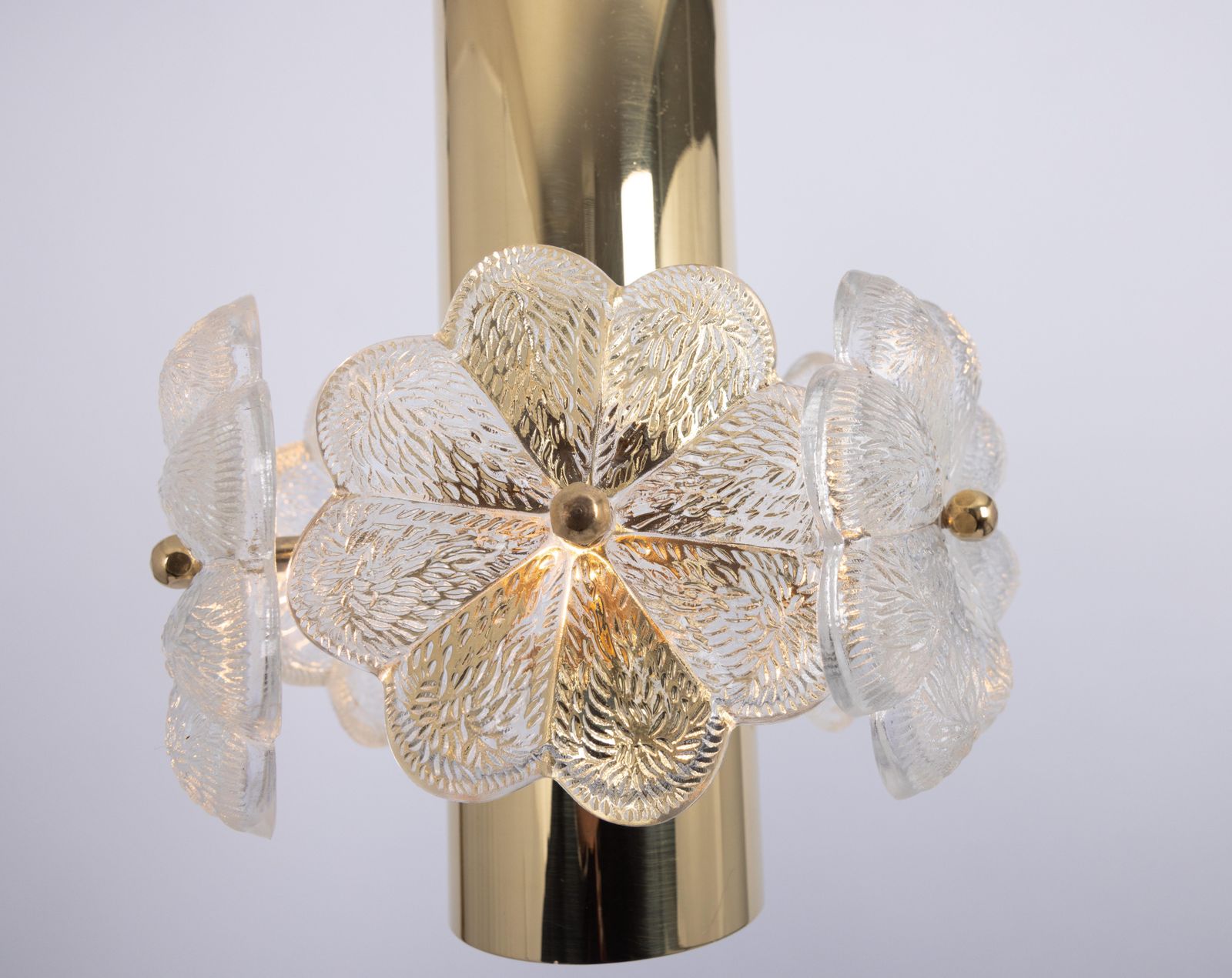 photo for sale 1 Of 5 Stunning Petite Sputnik Brass Pendant Light, Ernst Palme , Germany, 1960s