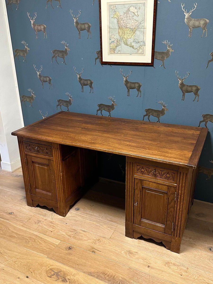Antique Desk In Oak, 1890s