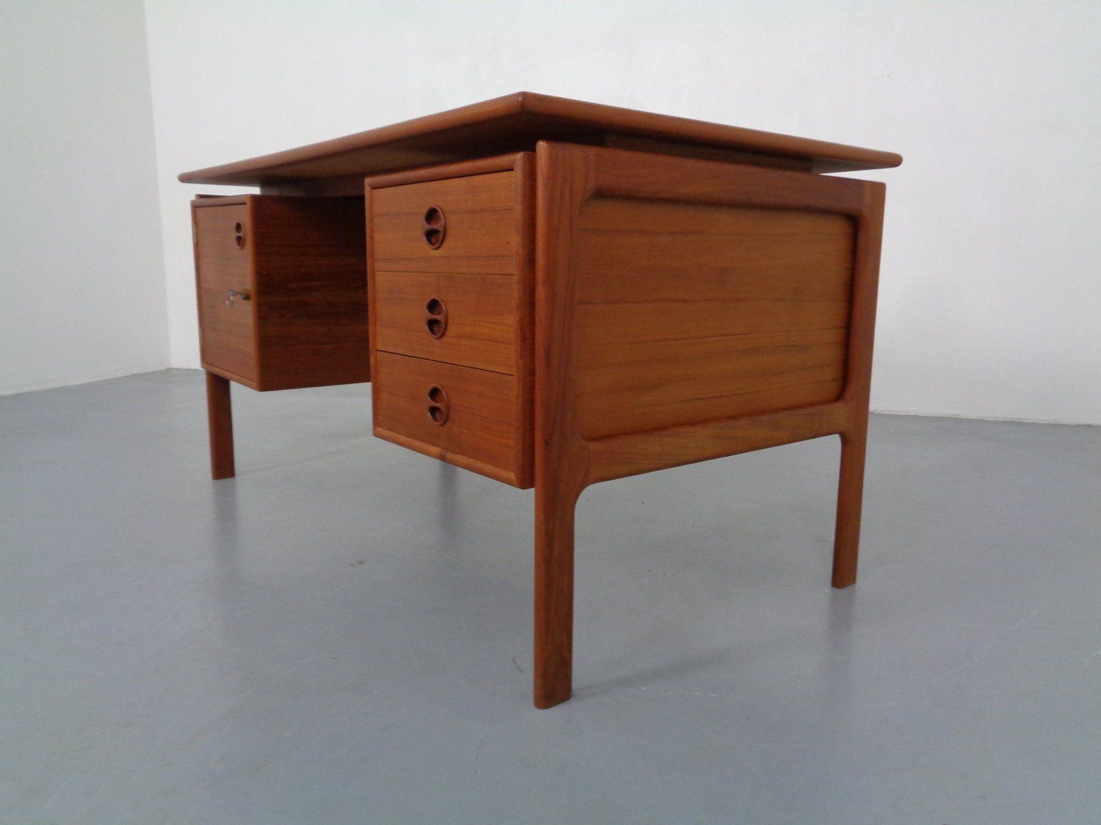 Teak Desk From Gasvig Gv Møbler, Denmark, 1960s photo for sale