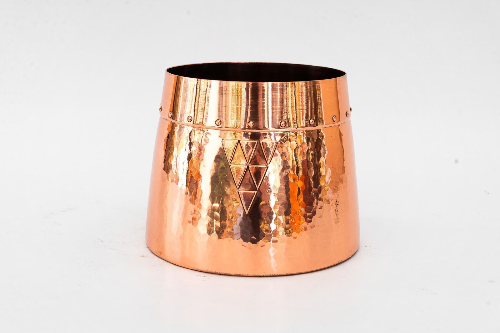 Small Art Deco Hammered Copper Plant Pot Vienna Around 1920s photo furniture