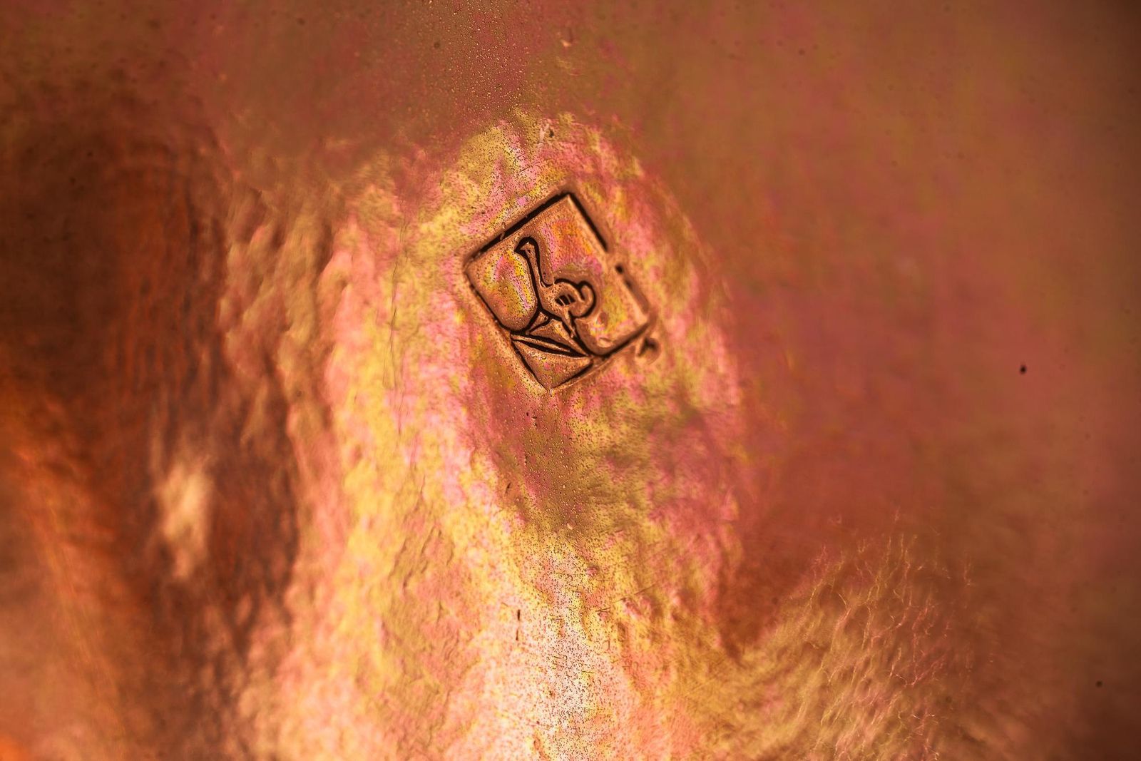 Small Art Deco Hammered Copper Plant Pot Vienna Around 1920s photo 441.0