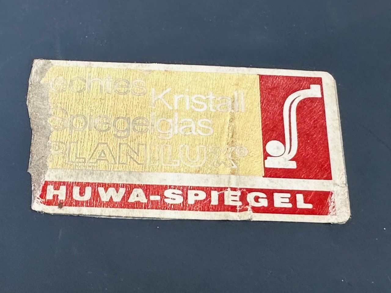 Mid Century German Brass Eliptical Wall Mirror From Planilux Huwa Spiegel, 1960s photo vinterior