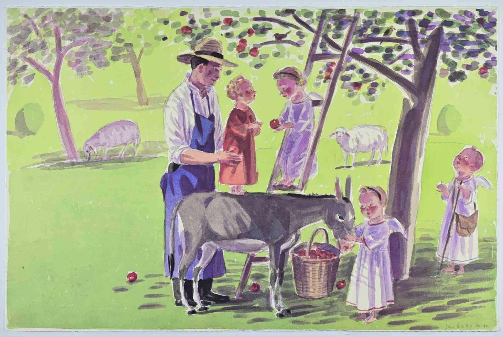 Jan Knapin The Countryside   Lithograph By Jan Knap   19991999