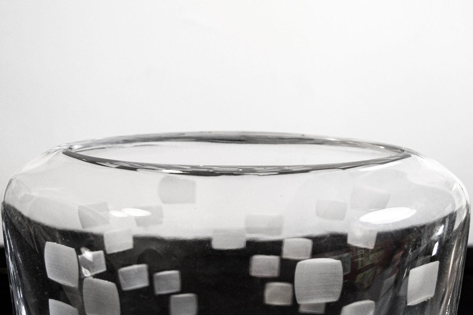 Italian Crystal Block Vase From Rosenthal Studio, 1960s photo for sale