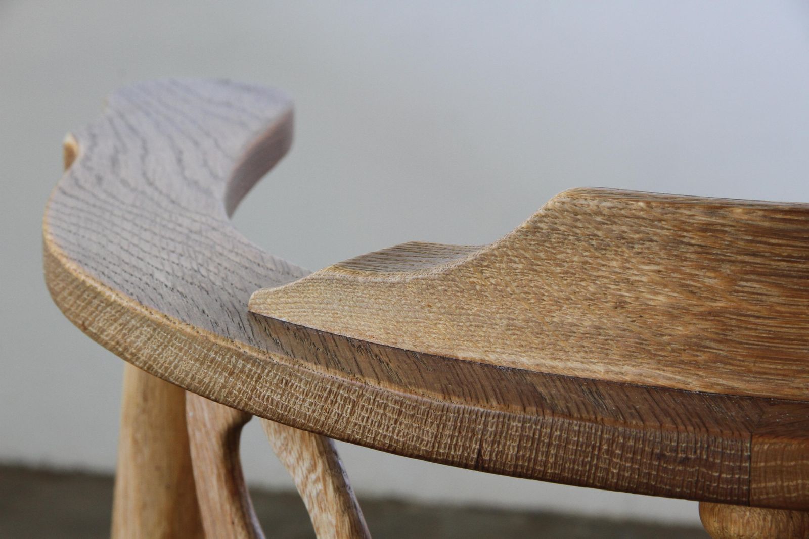 Vintage Danish 1960s Henning Kjærnulf Oak Corner Chair, Razorblade Back Splats photo buy