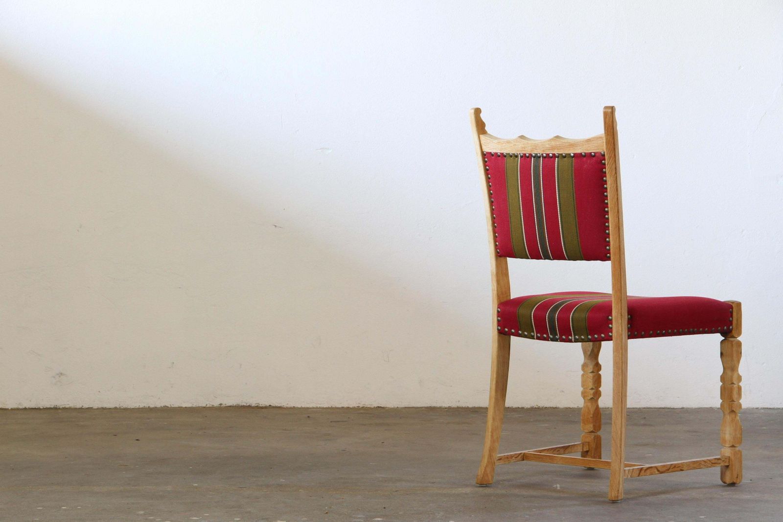 Set Of 6 Vintage Brutalist Danish Oak Dining Chairs, Henning Kjærnulf Style '60s photo 1540.0